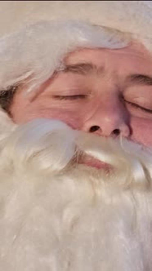 Portrait of Surprised Santa Claus Christmas Gifts Concept