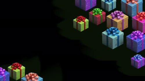 animierter Hintergrund mit Geschenken, hat einen Alphakanal