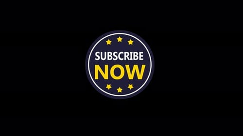 Subscribe Now - Banner Template on Transparent Background. Ultra HD 4K Video Animation with Alpha Ch