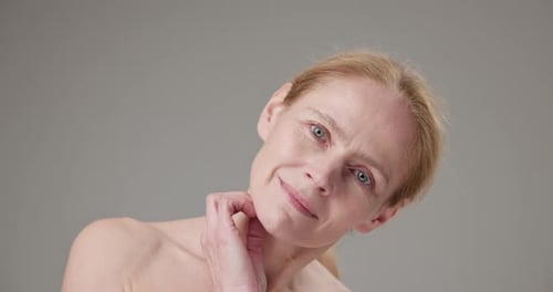 Adult Woman Posing with Hand on Face