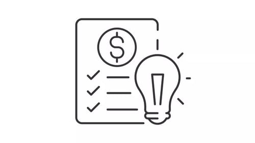 Financial literacy line animation