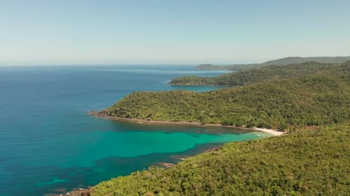 Tropical Island with Blue Lagoon