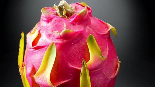 Dragon fruit, a tropical marvel, is showcased in this captivating video shot