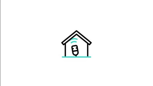 Minimalist Home Studio Microphone Line Art Icon Animation