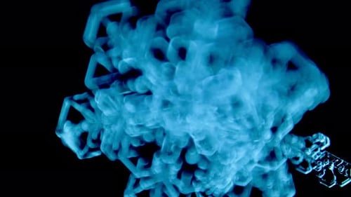 Snowflake under microscope