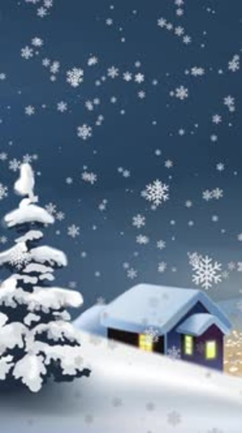 Winter Is Coming Village Landscape On Vertical