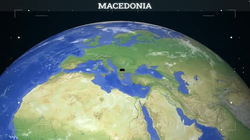 Digital Earth Globe Zooming to Geographic Location