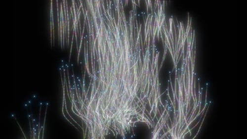 Abstrakter Hintergrund mit magischen Lichtern und Funken