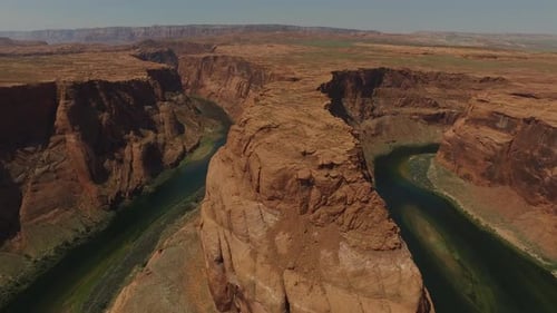 Aerial View Of Grand Canyon Horseshoe Bend And Colorado River Arizona, United States