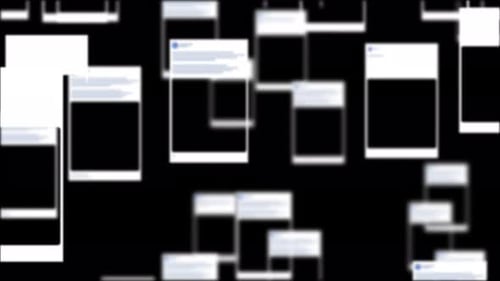 Modern Social Media Posts Data Stream Background Animation