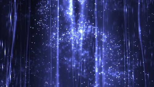 Curtain Blue Digital Particles