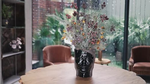 Stylish Floral Arrangement in a Modern Home