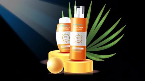 Shampoo And Lotion Product Presentation In Studio Background On Alpha Channel