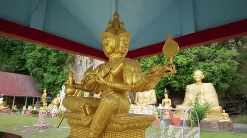 Buddhist statue in the temple, Thailand, Malaysia