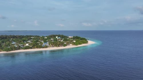 Vista aérea da Ilha de Maalhos, Maldivas.