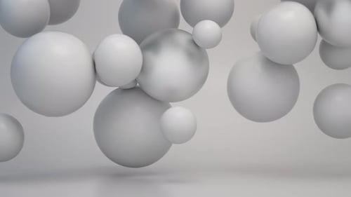 Animation en boucle 4k de boules flottantes colorées