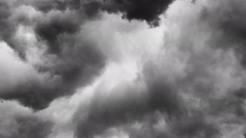 Swirling Dark Storm Clouds Billowing in the Sky
