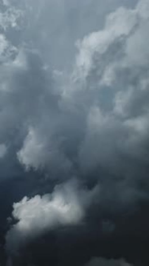 Dramatic Aerial View of Billowing Clouds