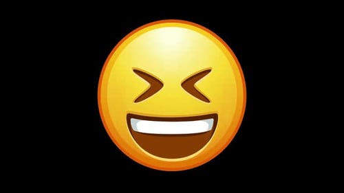 Emoji riendo con fuerza
