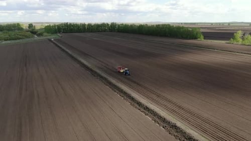 Spring Work On Agricultural Fields