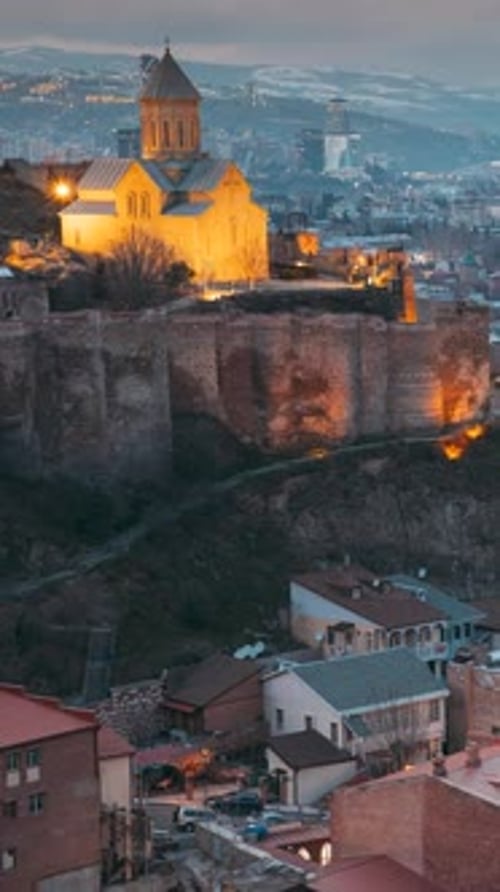 Tbilisi Georgia Day To Night