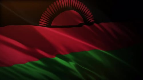 Malawi Flag Waving - 4K