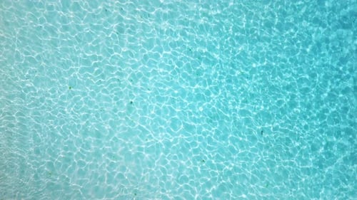 Top View of Turquoise Color Water in Tropical Sea