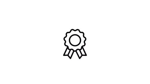 Minimalist Award Ribbon Icon Line Art Animation