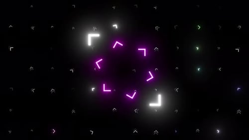 Vj Loop Of Arrows In Different Sizes Pulsating