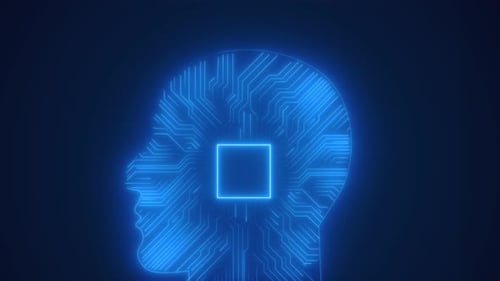 AI Learning and Artificial Intelligence Business Technology Internet and Networking Concept