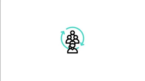 Icono animado de formación de equipos