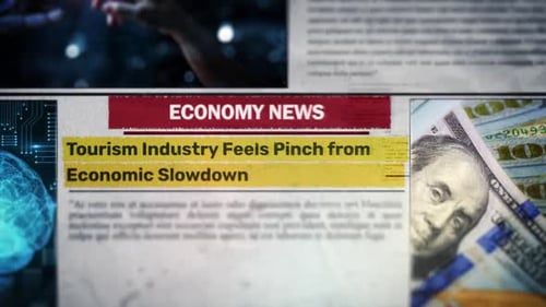 Corporate News Opener with Digital Brain and Economy Themes