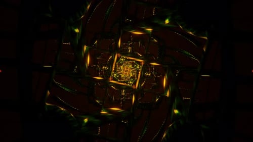 A Rhythmic Disco Pattern of Neon Lights Flashing Vibrantly in a Continuous VJ Loop