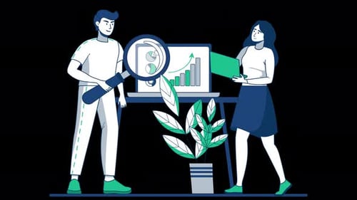 Diverses personnes analysent les données à l'aide de la technologie.