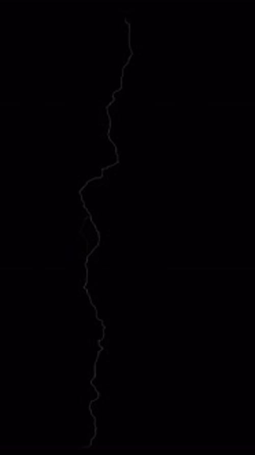 Animated Lightning Strike on Black Background Visual Effects