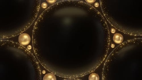 Elegant Golden Spheres and Glittering Circles Reveal