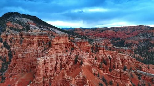 Scenic view on the jaw-dropping red canyons in Bryce Canyon National Park, Utah, USA.
