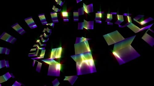 Abstract Geometric Shapes Rotating Loop Background