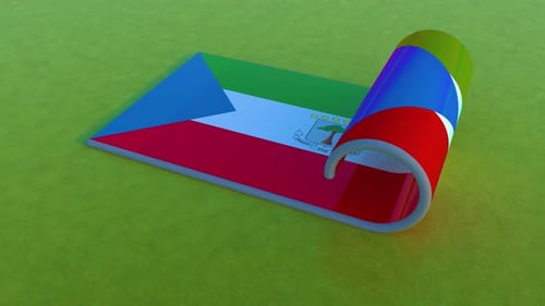 Flag Unrolling 3D Animation Reveal