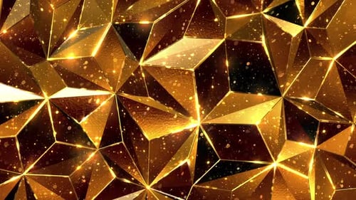 Gold Shining Polygons