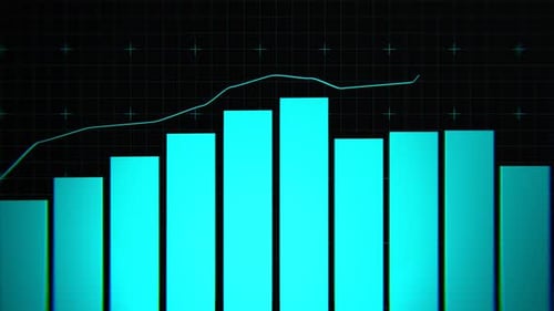 Corporate Data Growth Bar Chart and Line Graph Animation