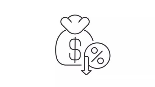 Tax deduction line animation
