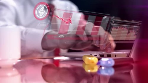 A Trader Analyzes Data About The Fall Of Ethereum