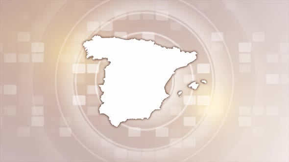 Minimalist Outline Drawing and Fill of Spain Map Animation, Backgrounds ...