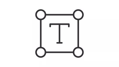 AI typography ui icon line animation