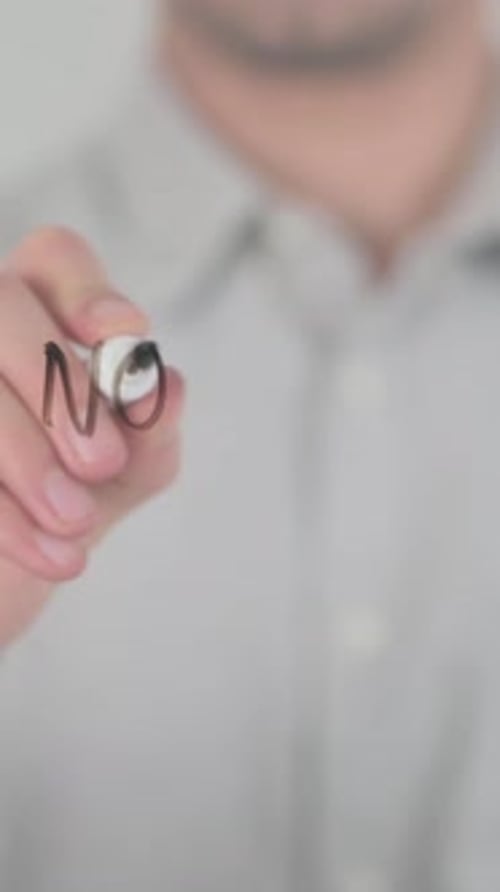Now Or Never, Writing on Screen with Hand, Vertical Video