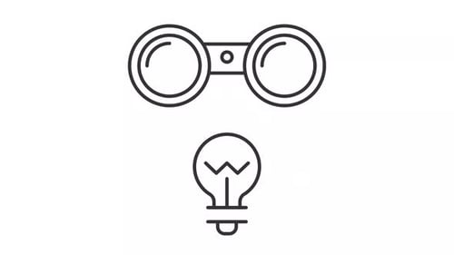 Animated Vision and Idea Minimalist Icons