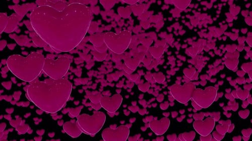 Falling Pink Hearts Loop Background for Romantic Videos