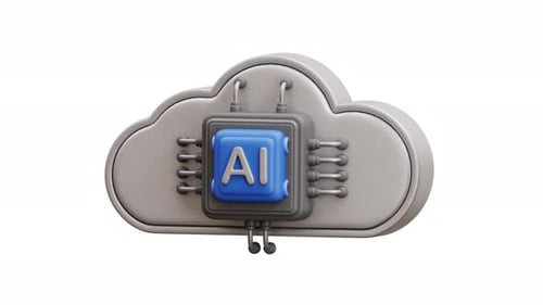 Cloud With An Ai Chip In The Center