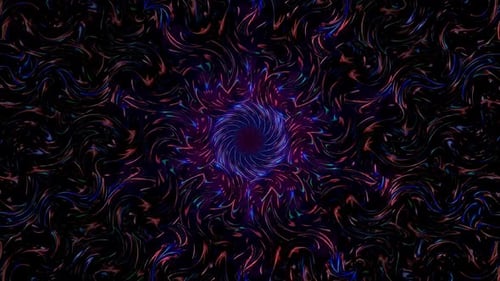 Abstract background moving stripes and flashing with shining light dots. Animation with circles